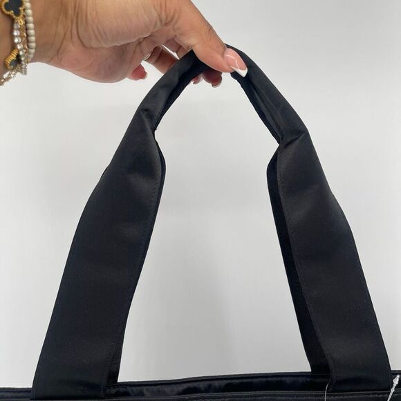 Victoria’s Secret Shine Tote Black Rhinestone Logo Oversized Glam Bag NWT - Picture 9 of 15